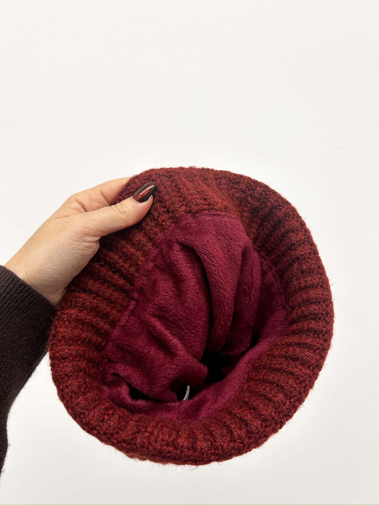 Bonnet Doublé en maille côtelée – Chaleur & confort d’hiver – Image 4