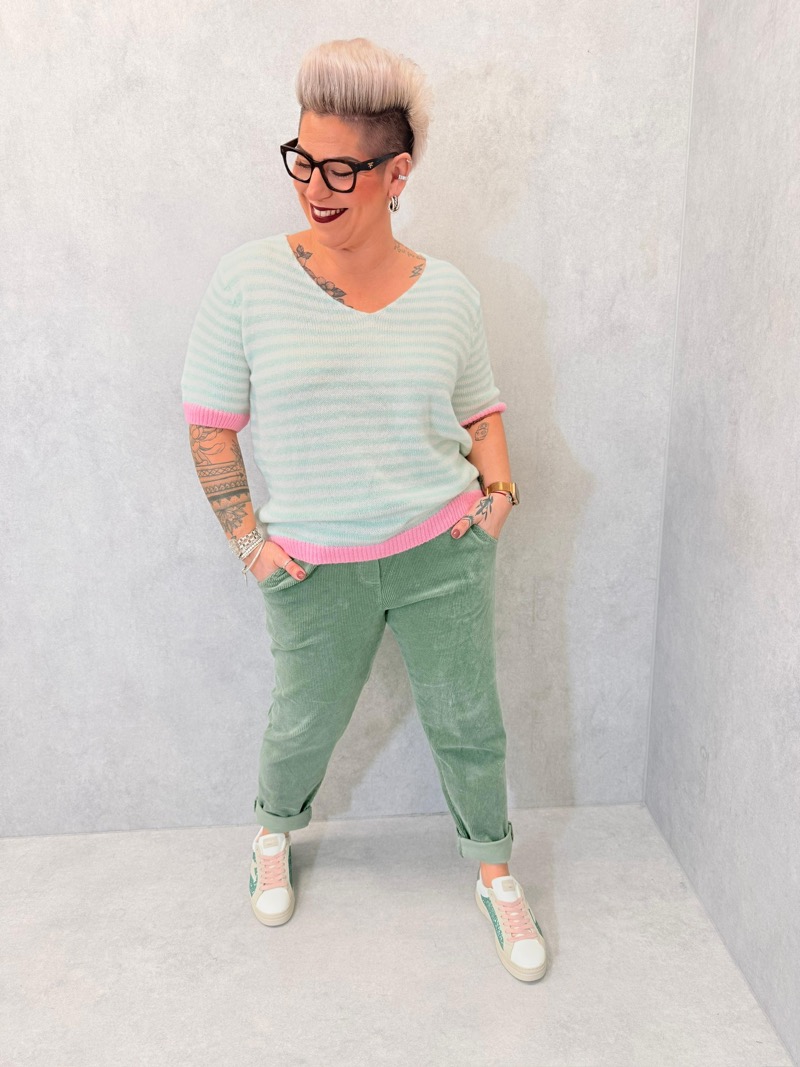 Pull Rayé Grande Taille – Douceur Estivale & Confort Lumineux – Image 7