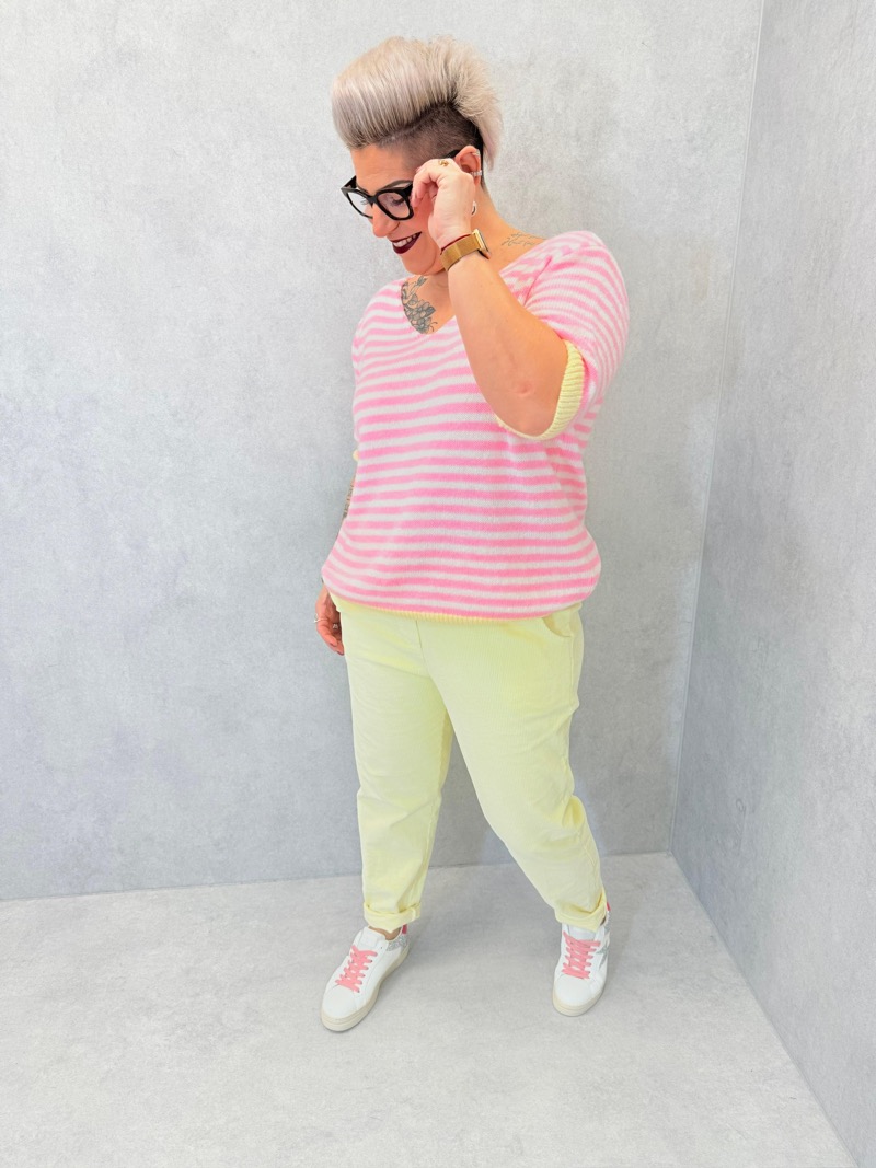 Pull Rayé Grande Taille – Douceur Estivale & Confort Lumineux – Image 9