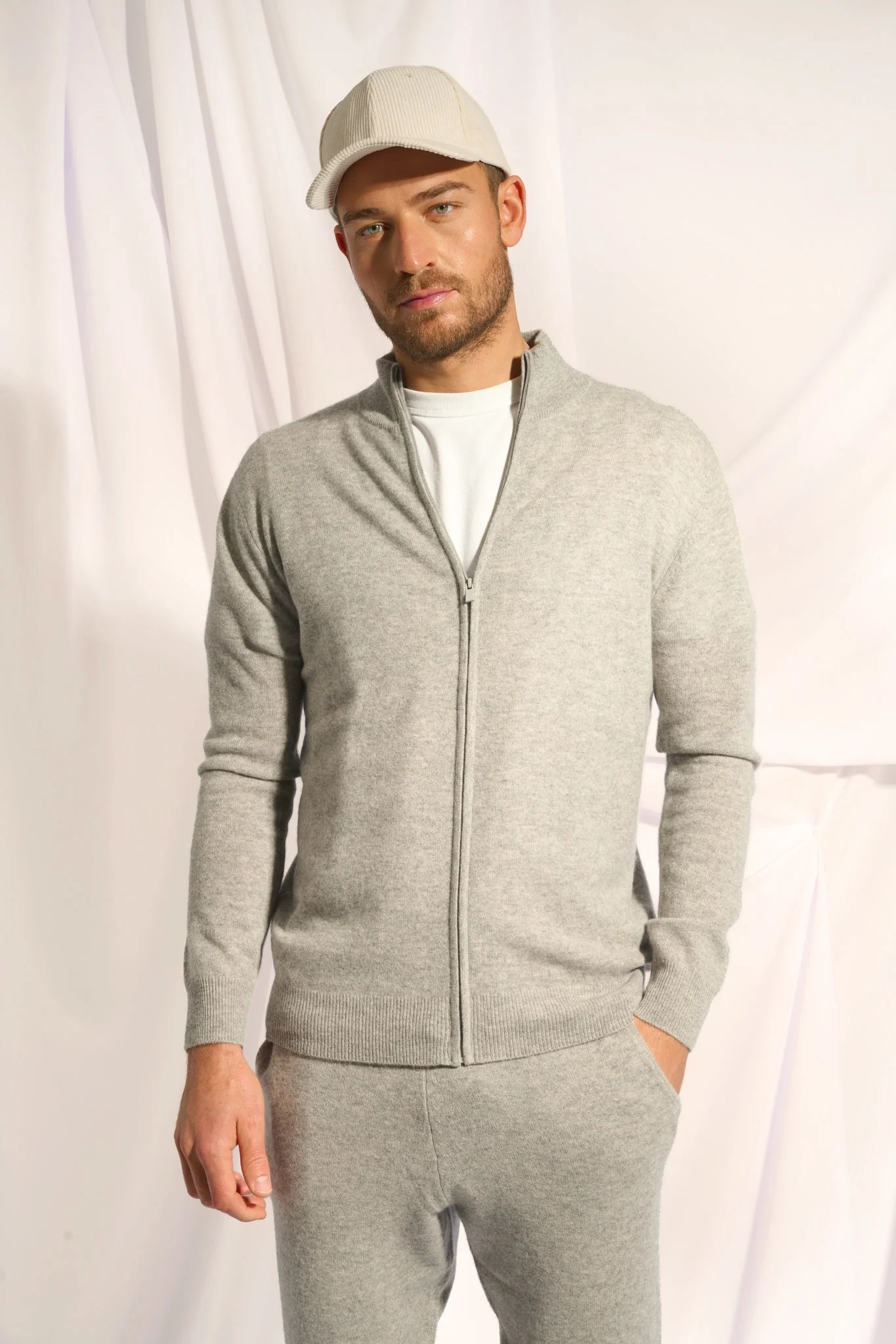 ALAN gilet col montant nuage chiné – Image 6