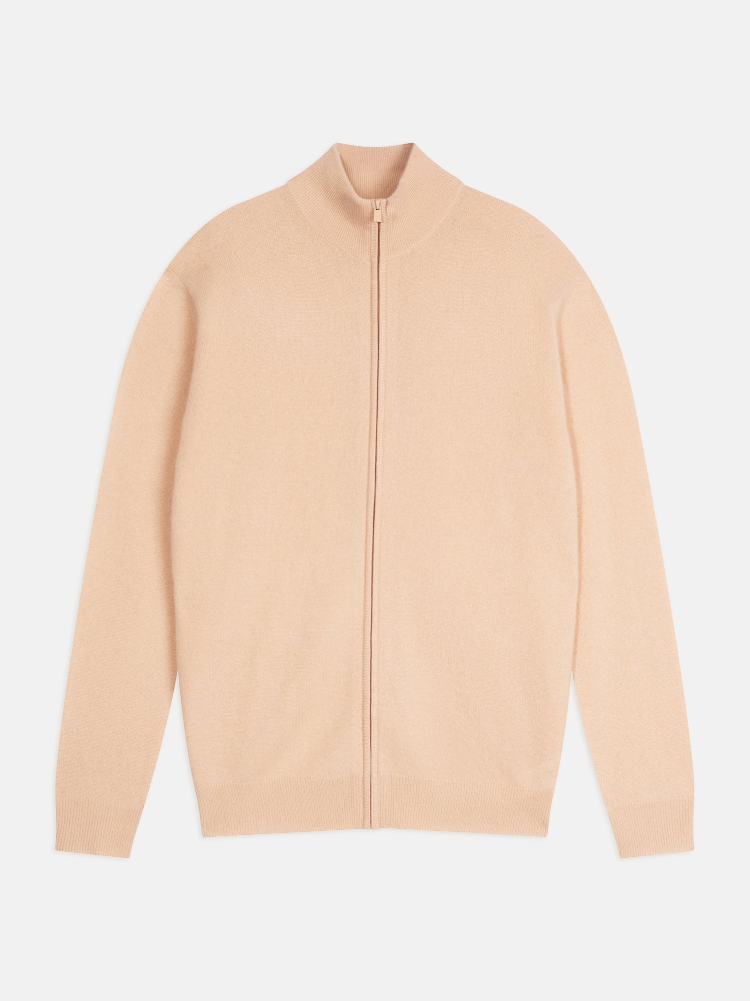 ALAN gilet zippé col montant beige – Image 2