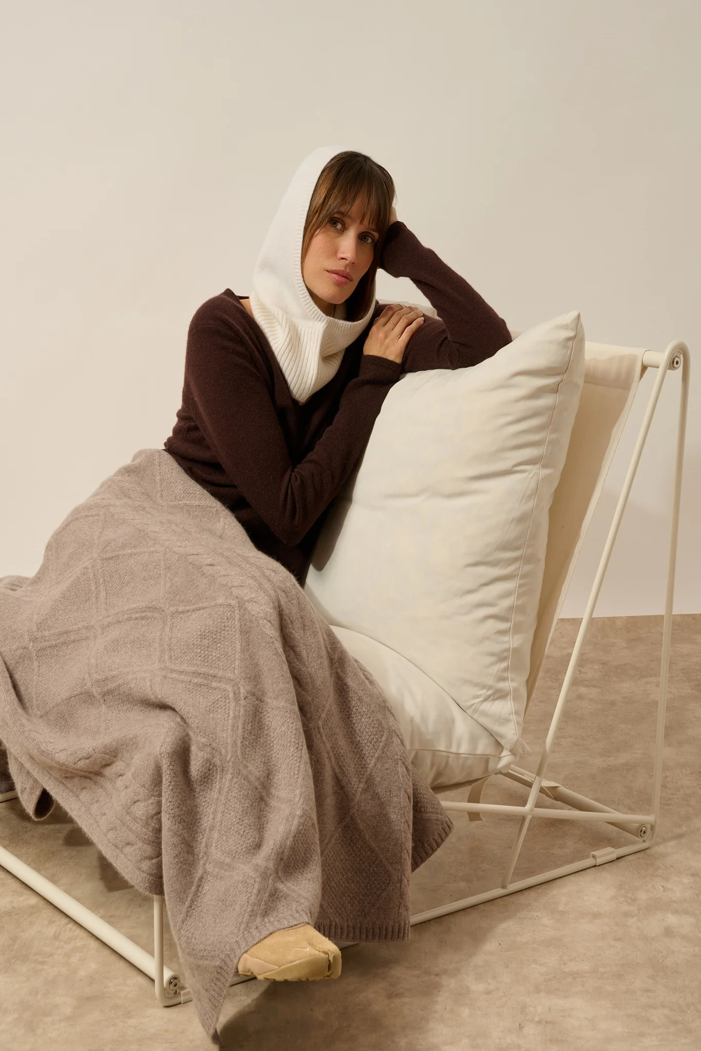 ANWEN plaid 8 fils caribou chiné – Image 4