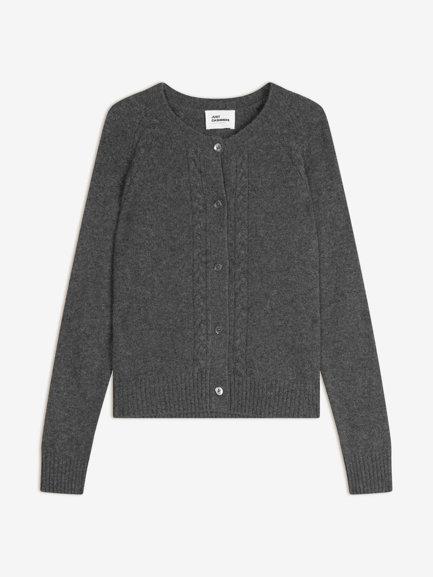 CALISTA cardigan col rond 4 fils anthracite chiné – Image 8