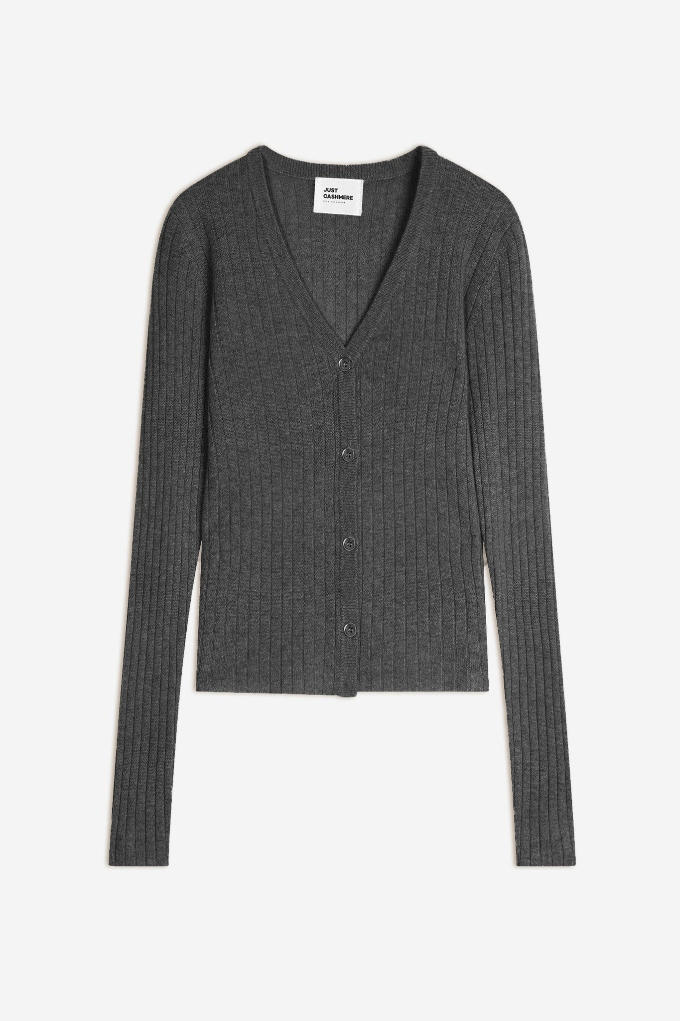 CAMILLE cardigan col v anthracite chiné – Image 7