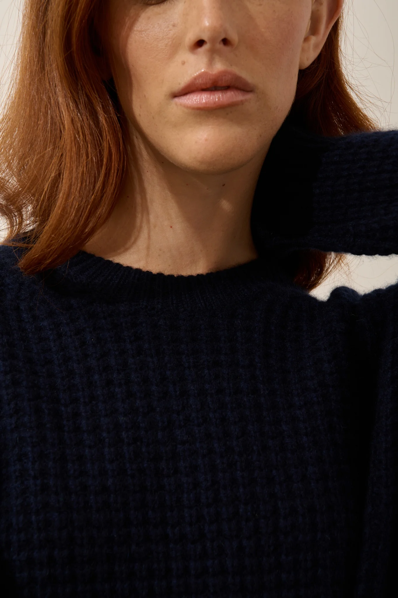 CHEWA robe col rond 8 fils navy – Image 5