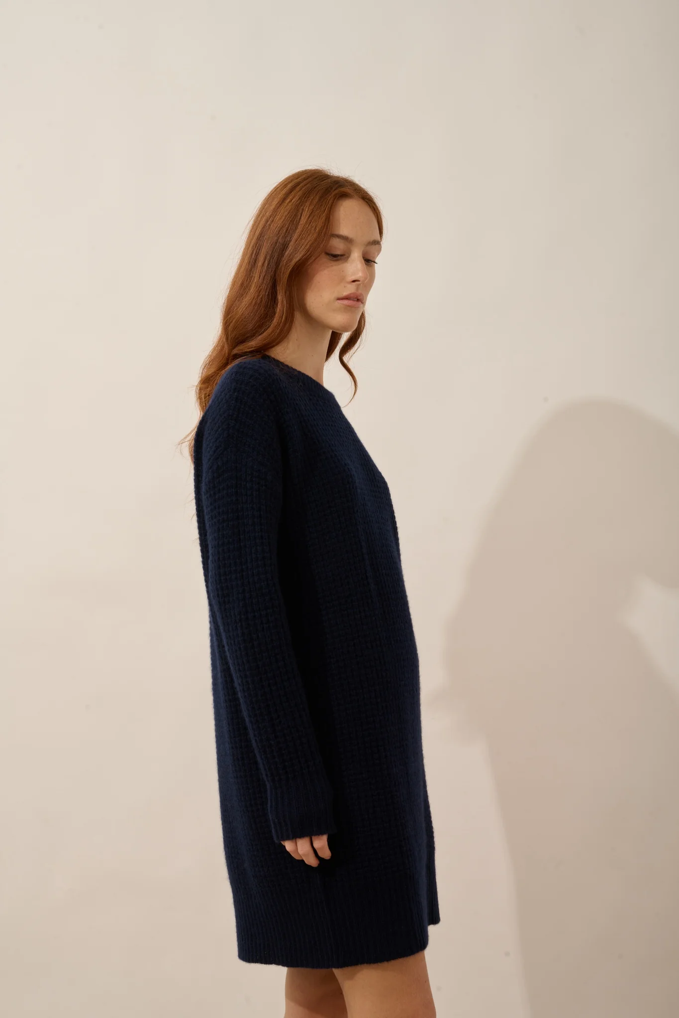 ELENA robe col rond 6 fils navy – Image 3