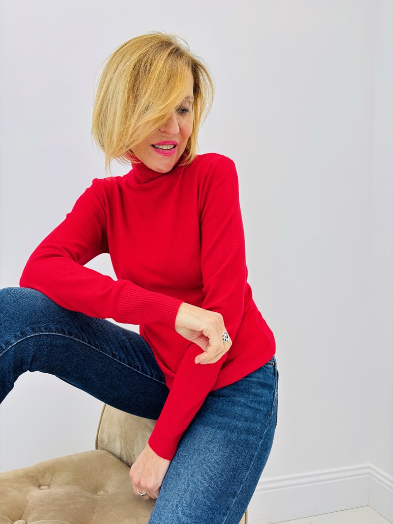 Pull col roulé essentiel en maille douce et fluide – Image 5