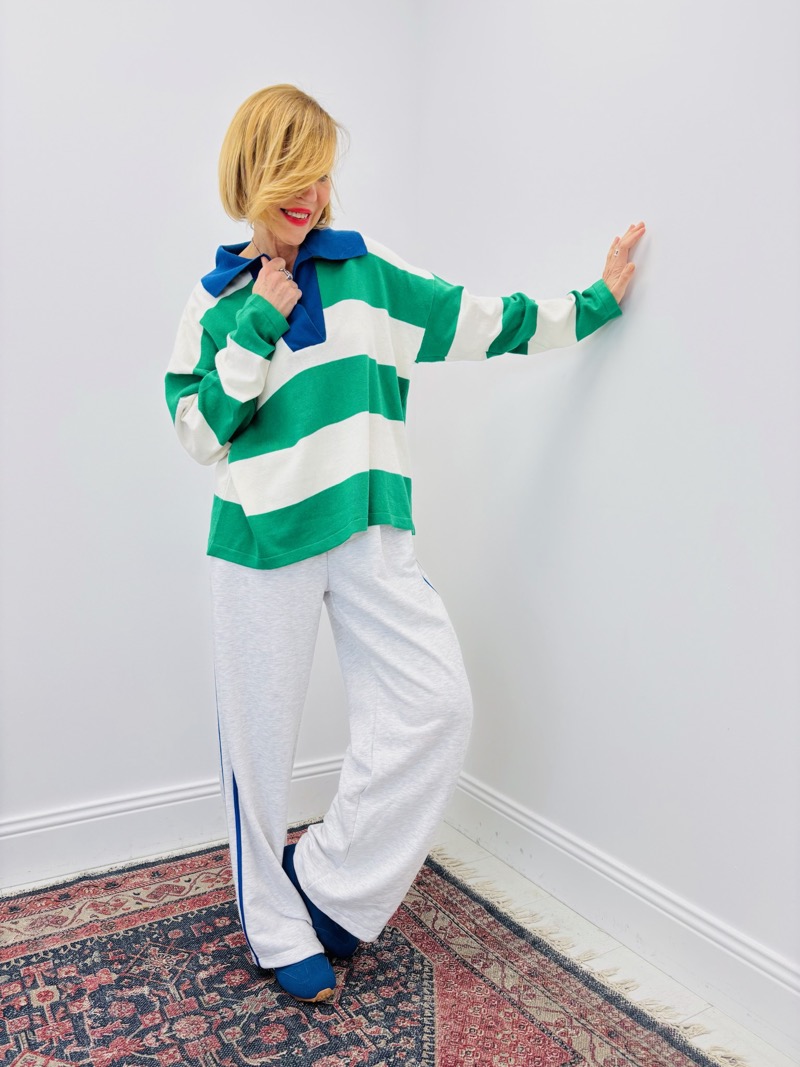 Polo Rayé en Coton à Rayures Graphiques – Image 5