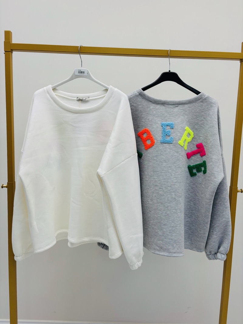 Sweat en Maille Douce à Lettrage Texturé Coloré – Image 4