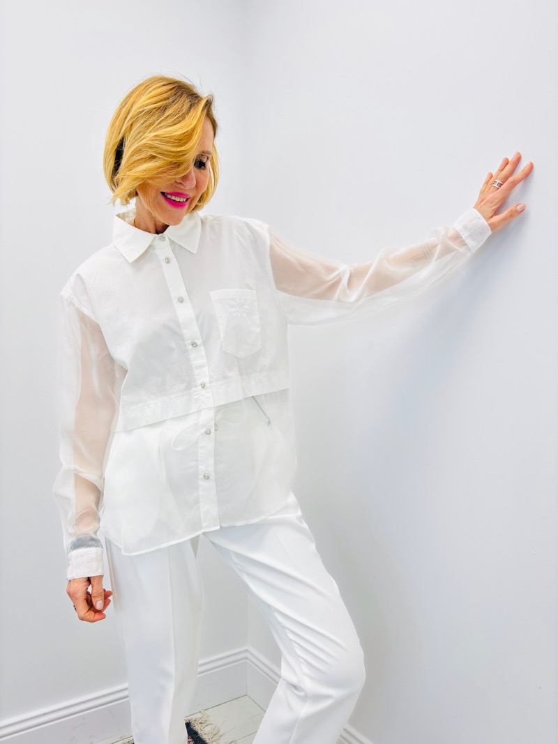 Chemise À Détails Transparence – Élégance Moderne – Image 2