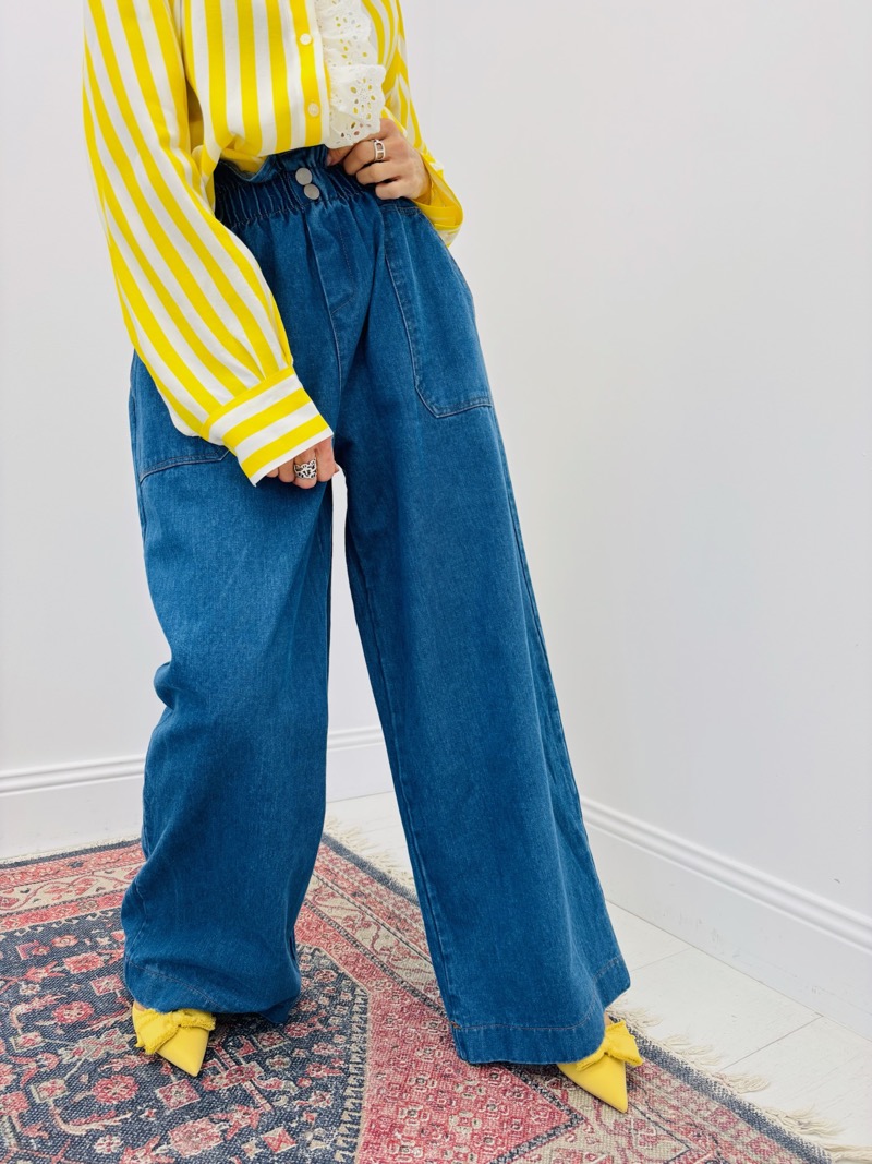 Jean Palazzo À Taille Élastiquée – Allure Fluide Et Esprit Moderne – Image 2