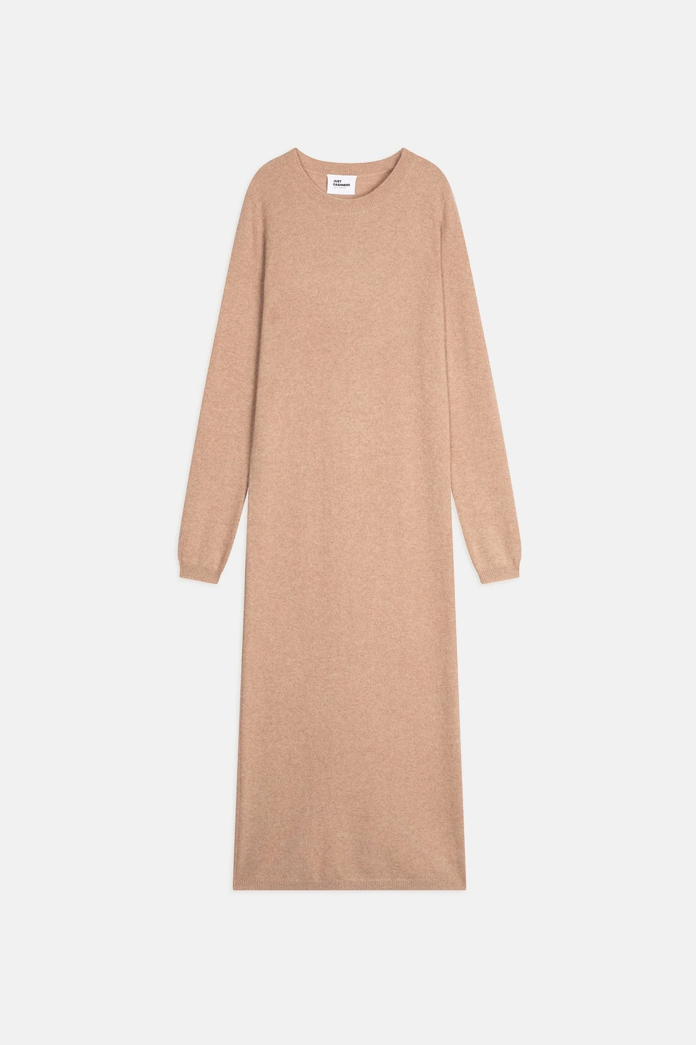 LINA robe col rond camel chiné – Image 7