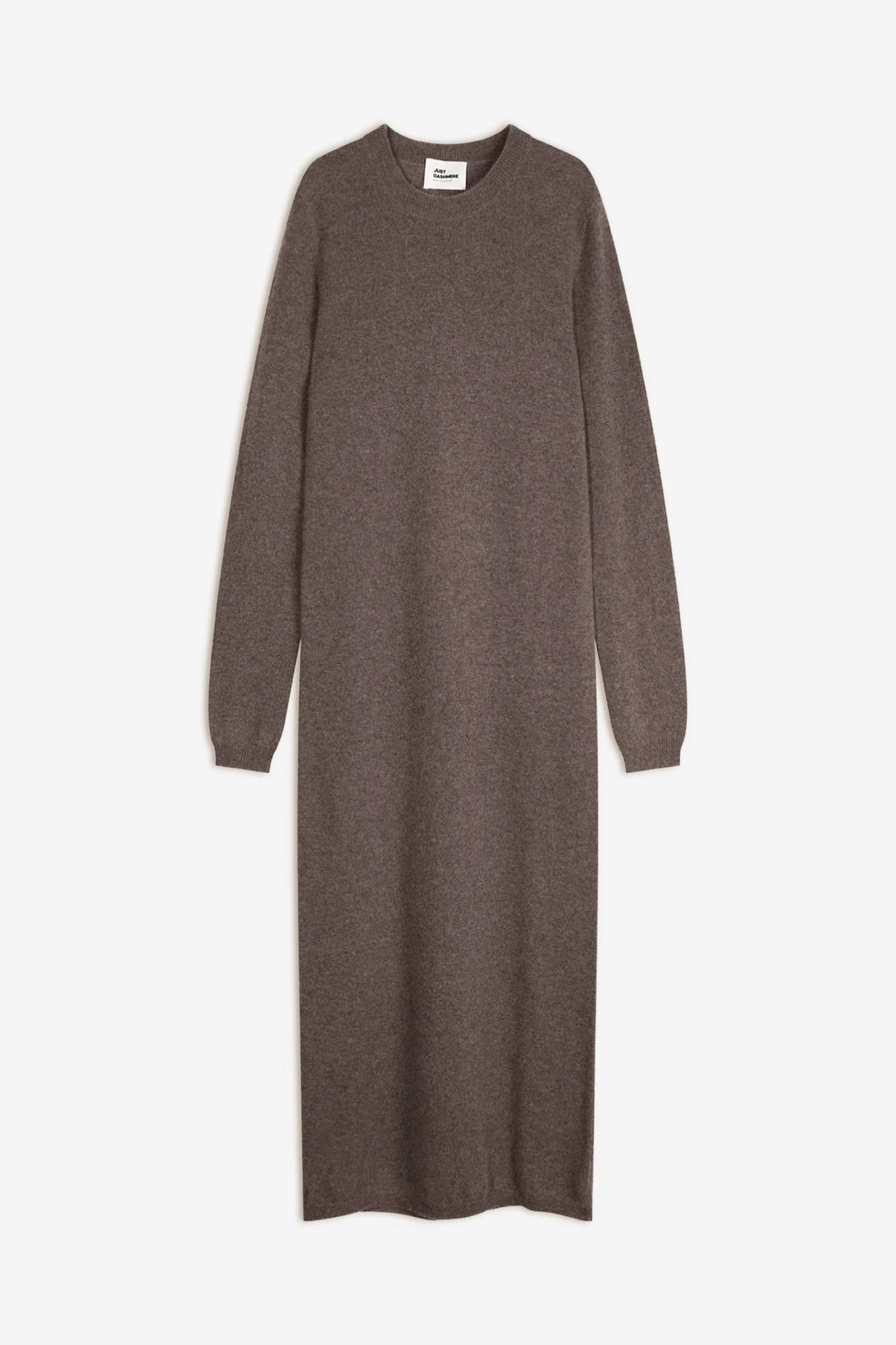 LINA robe col rond taupe chiné – Image 6
