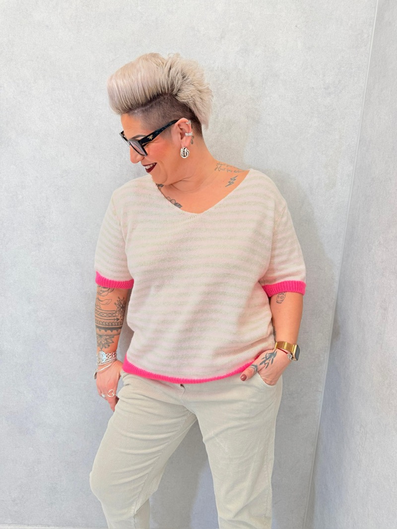 Pull Rayé Grande Taille – Douceur Estivale & Confort Lumineux – Image 2