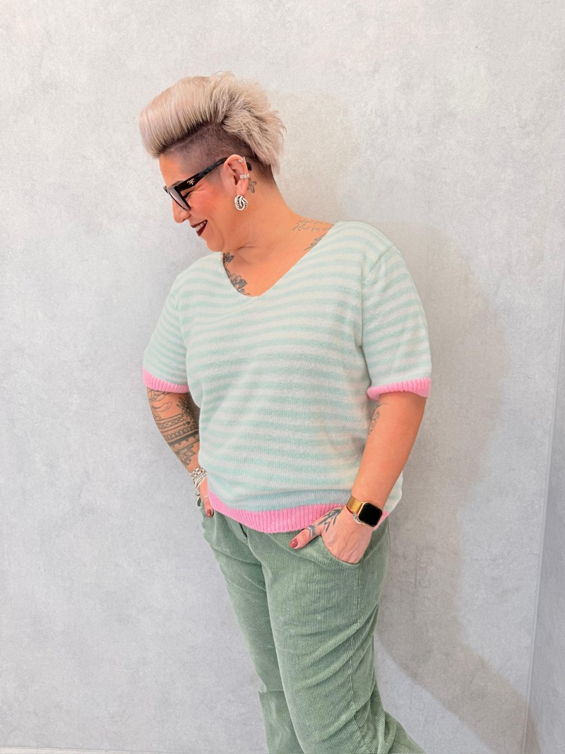 Pull Rayé Grande Taille – Douceur Estivale & Confort Lumineux – Image 6