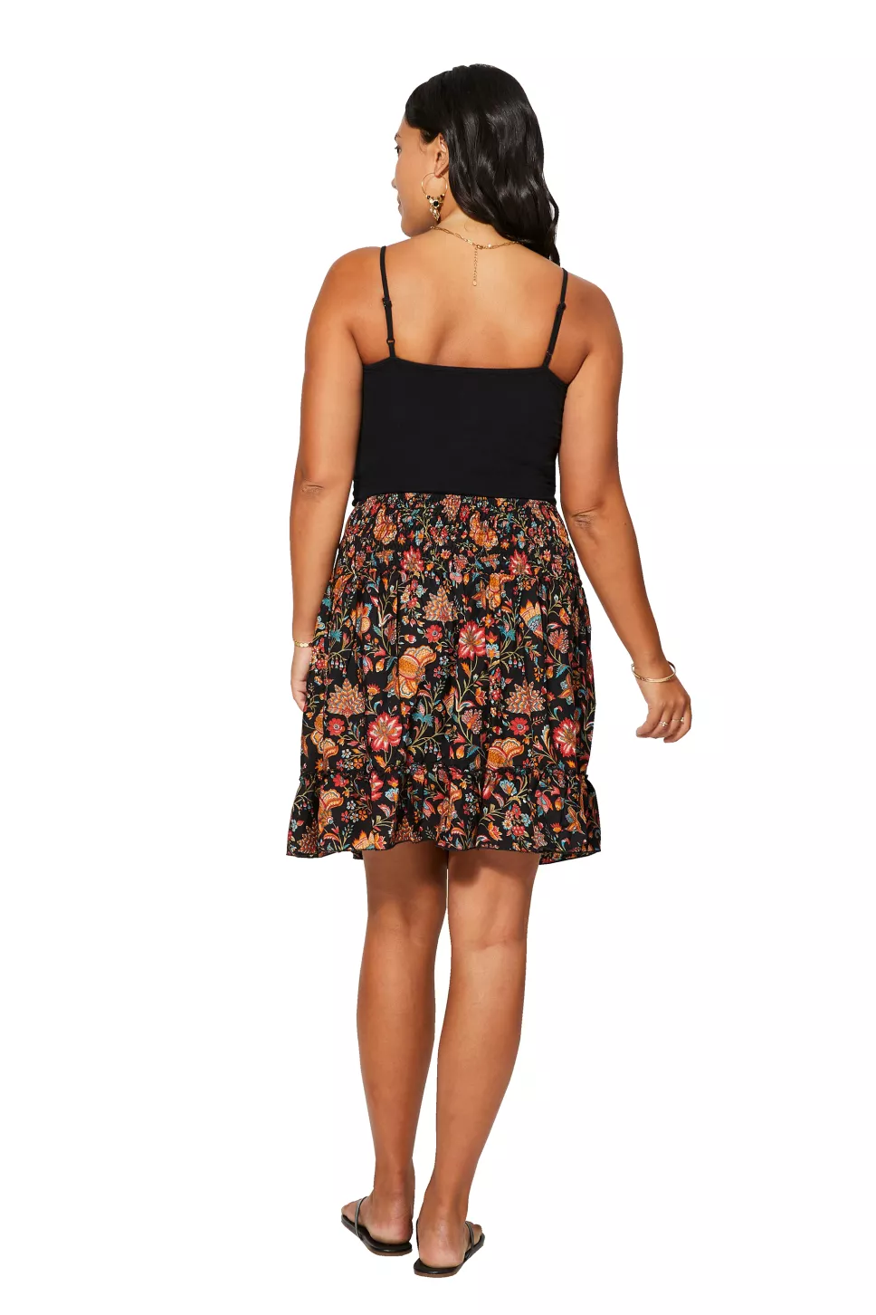 Jupe à boutons imprimé botanique – JIP0041B – Image 3